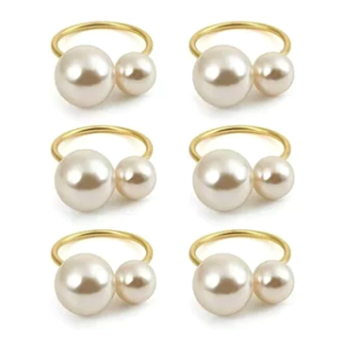 12pcs Napkin Ring Washable Decorative Exquisite Metal Napkin Ring Buckle for Wedding Party Banquet Christmas Dinner