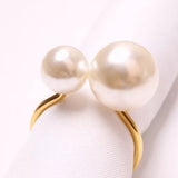 12pcs Napkin Ring Washable Decorative Exquisite Metal Napkin Ring Buckle for Wedding Party Banquet Christmas Dinner