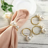 12pcs Napkin Ring Washable Decorative Exquisite Metal Napkin Ring Buckle for Wedding Party Banquet Christmas Dinner - Extra Image