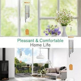 Wind Chimes Outdoor Sympathy Memorial Wind Chimes with Metal Tubes for Home Decoration - Close-Up Angle
