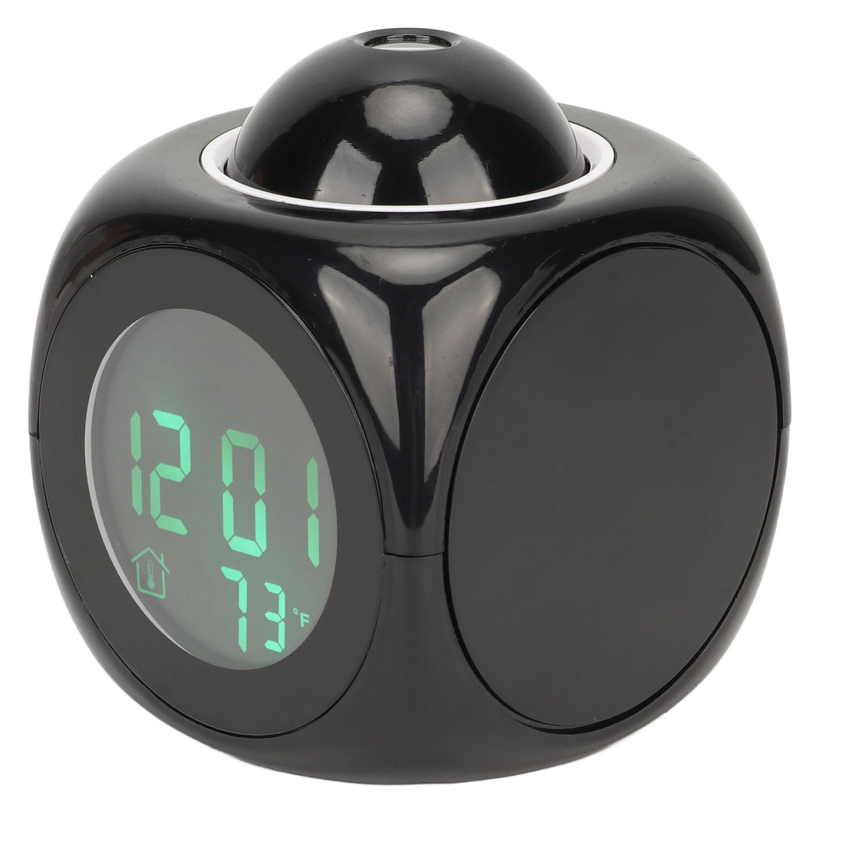 Projection Clock LED Display Projection Alarm Clock Mini Voice Timing Digital Clock Projector With USB Cable Black