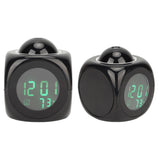 Projection Clock LED Display Projection Alarm Clock Mini Voice Timing Digital Clock Projector With USB Cable Black - Extra Image