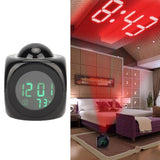 Projection Clock LED Display Projection Alarm Clock Mini Voice Timing Digital Clock Projector With USB Cable Black - Extra Image