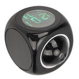 Projection Clock LED Display Projection Alarm Clock Mini Voice Timing Digital Clock Projector With USB Cable Black - Extra Image