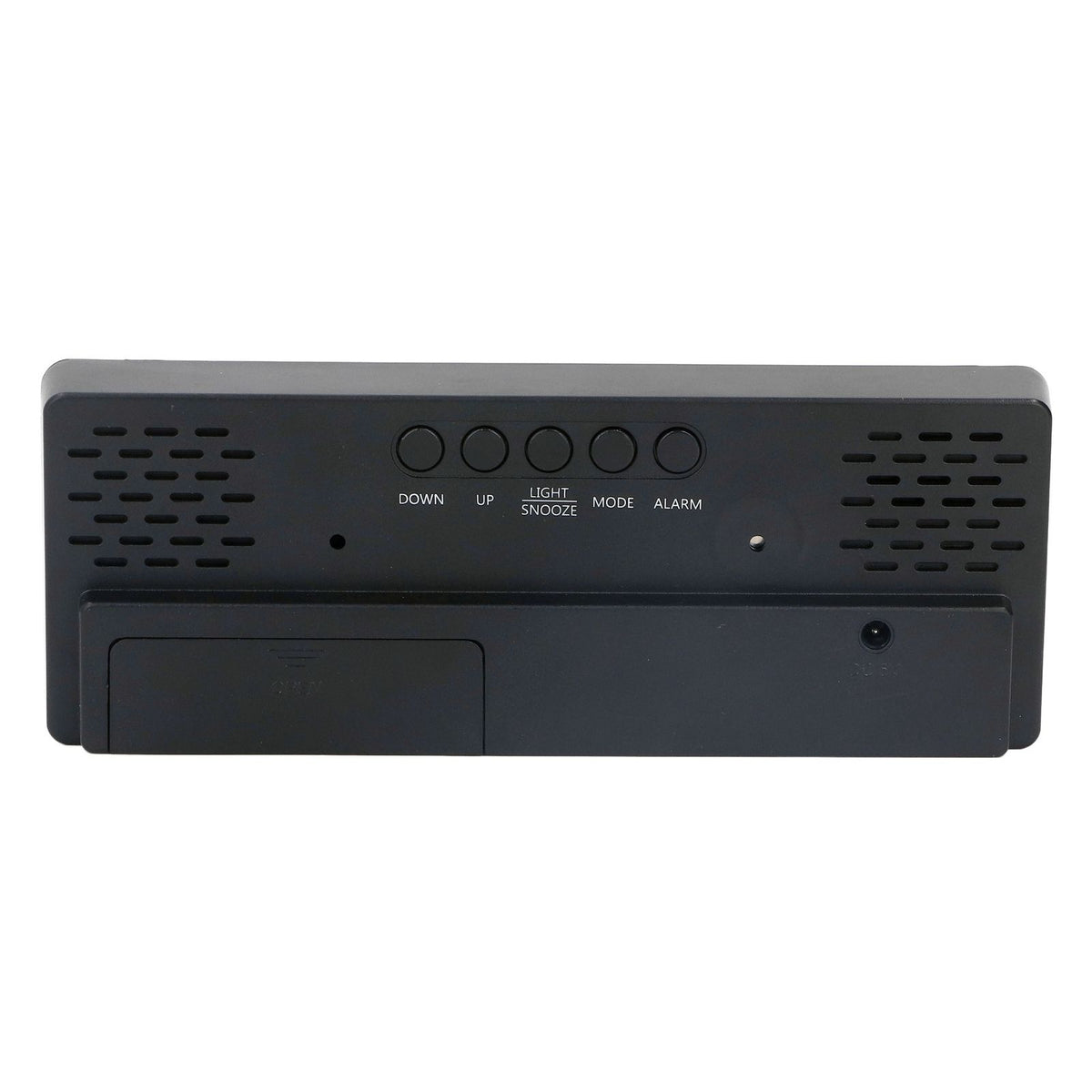 Colorful LED Digital Alarm Clock Large LED Screen Electronic Alarm Clock for Bedside Bedroom 0725 Black Shell Black Face C Style
