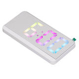 White Digital Alarm Clock with LED Mirror Screen Fashion Electronic Large Screen Clock for Home Bedroom Office - Extra Image