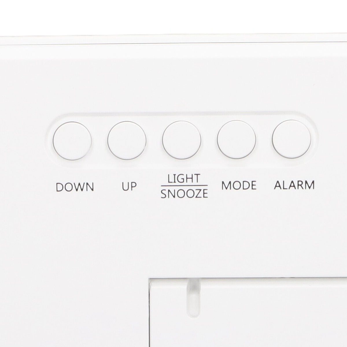 White Digital Alarm Clock with LED Mirror Screen Fashion Electronic Large Screen Clock for Home Bedroom Office