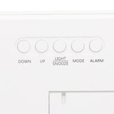 White Digital Alarm Clock with LED Mirror Screen Fashion Electronic Large Screen Clock for Home Bedroom Office - Extra Image