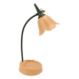3W LED Touch Desk Lamp 3 Gear Dimmable Foldable Petal Shape Desktop Table Light USB 5V Orange - Side View
