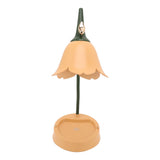 3W LED Touch Desk Lamp 3 Gear Dimmable Foldable Petal Shape Desktop Table Light USB 5V Orange