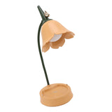 3W LED Touch Desk Lamp 3 Gear Dimmable Foldable Petal Shape Desktop Table Light USB 5V Orange