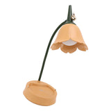 3W LED Touch Desk Lamp 3 Gear Dimmable Foldable Petal Shape Desktop Table Light USB 5V Orange