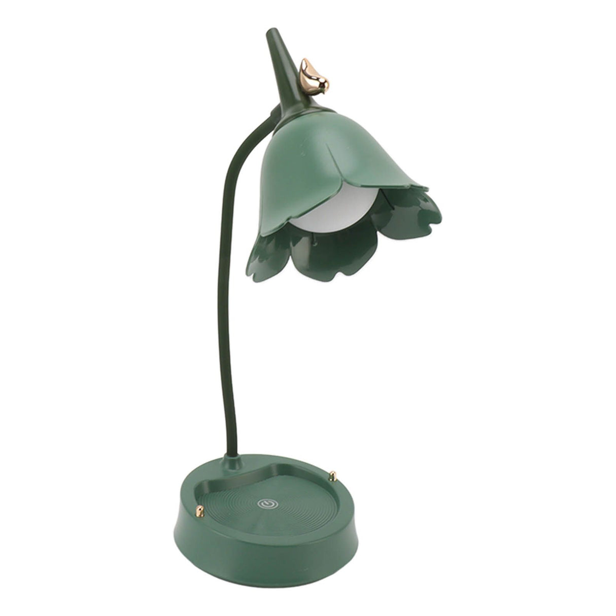 3W LED Touch Desk Lamp 3 Gear Dimmable Foldable Petal Shape Desktop Table Light USB 5V Green