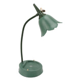 3W LED Touch Desk Lamp 3 Gear Dimmable Foldable Petal Shape Desktop Table Light USB 5V Green - Side View
