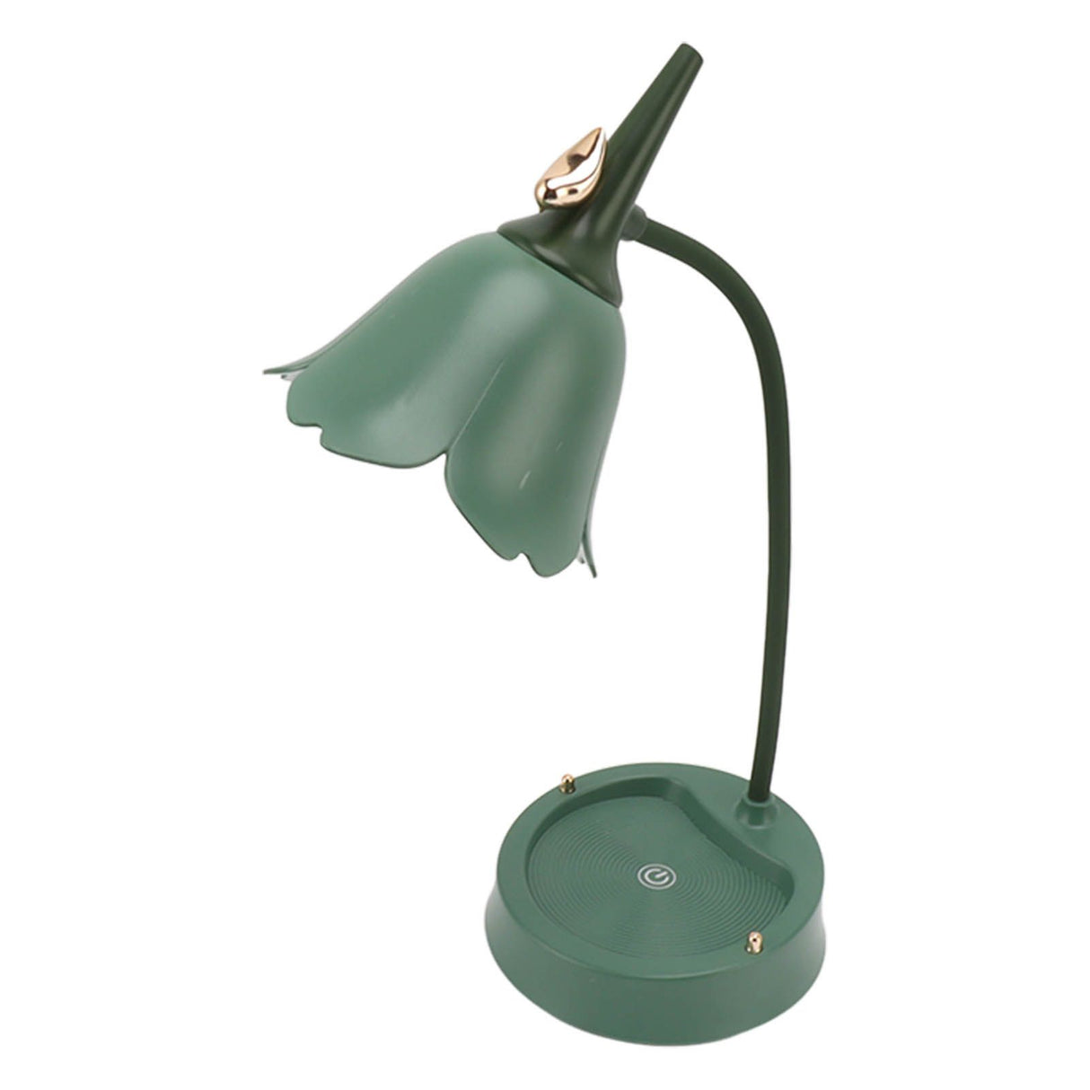 3W LED Touch Desk Lamp 3 Gear Dimmable Foldable Petal Shape Desktop Table Light USB 5V Green