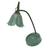 3W LED Touch Desk Lamp 3 Gear Dimmable Foldable Petal Shape Desktop Table Light USB 5V Green