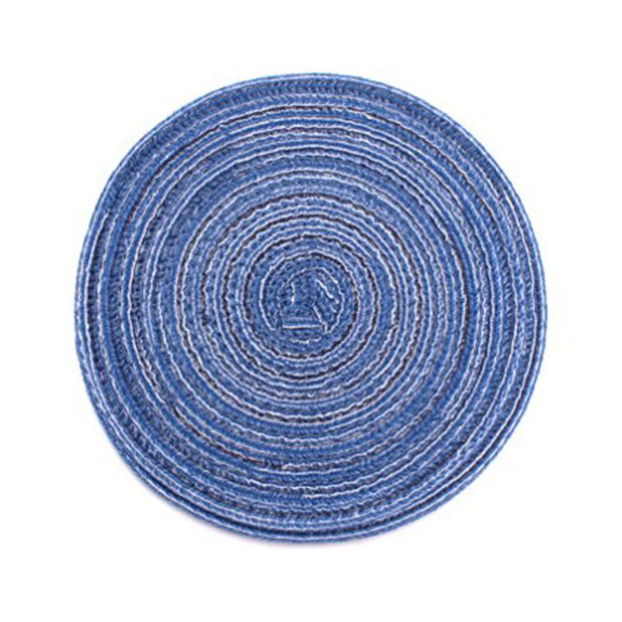 4Pcs Circular Cup Mat Braiding Heat Resistant Bowl Plate Mat Nordic Style Insulation Coaster Blue