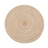 4Pcs Circular Cup Mat Braiding Heat Resistant Bowl Plate Mat Nordic Style Insulation Coaster Khaki - Extra Image