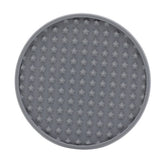 6Pcs Silicone Coaster Set Heat Resistant Prevent Slip Flexible Round Silicone Drink Coaster with Holder for Home Kitchen Grey