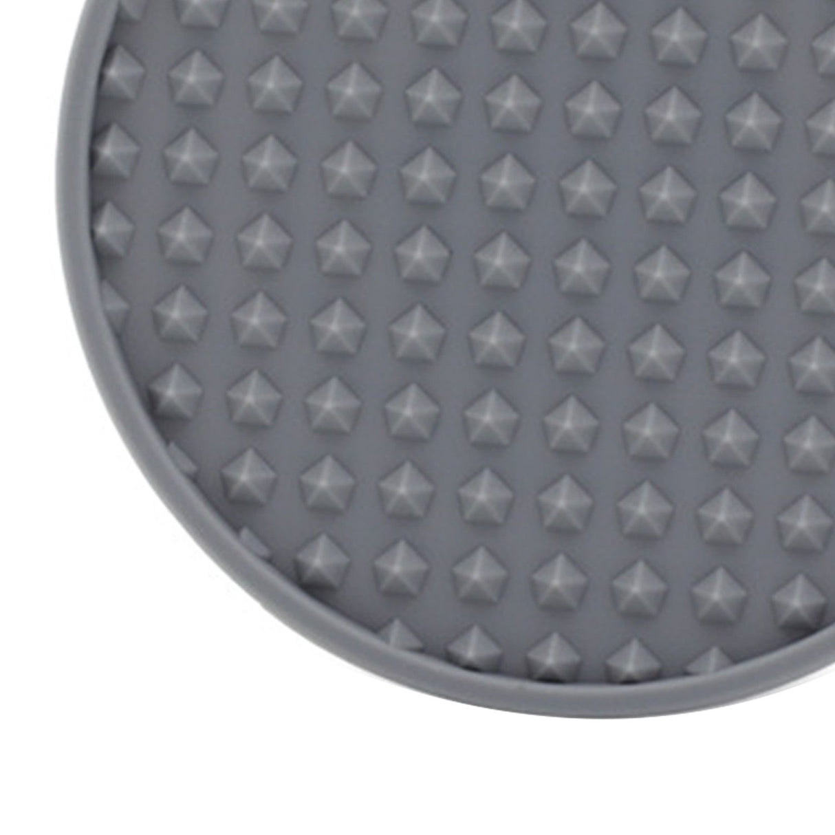 6Pcs Silicone Coaster Set Heat Resistant Prevent Slip Flexible Round Silicone Drink Coaster with Holder for Home Kitchen Grey