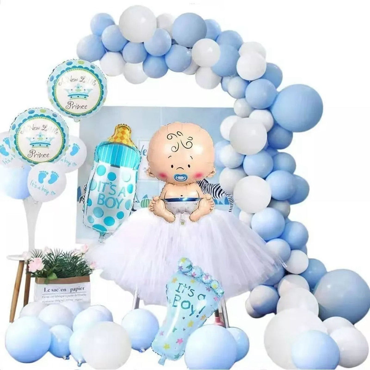 Balloons Kit Decorative Reusable Latex Balloon Set for Baby Shower Birthday Party