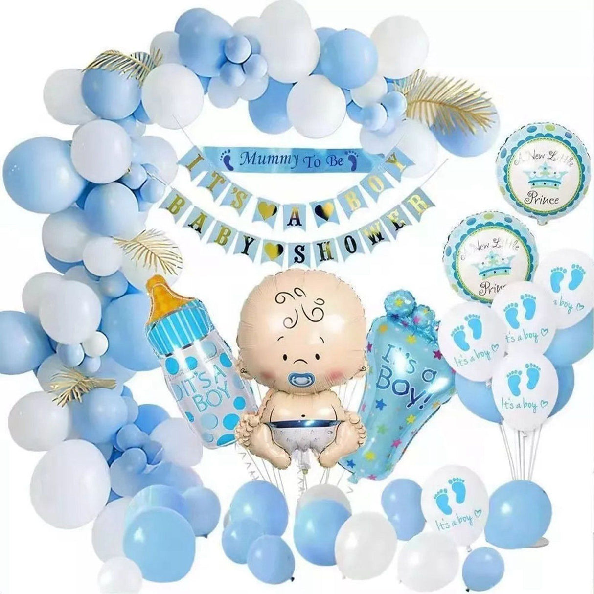 Balloons Kit Decorative Reusable Latex Balloon Set for Baby Shower Birthday Party