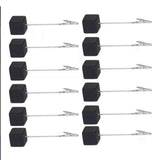 12PCS Card Holder Cube Pine Decorative Table Number Stand Memo Clip Holder for Bedside Decoration Black