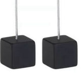 12PCS Card Holder Cube Pine Decorative Table Number Stand Memo Clip Holder for Bedside Decoration Black - Close-Up Angle