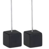 12PCS Card Holder Cube Pine Decorative Table Number Stand Memo Clip Holder for Bedside Decoration Black - Low Angle