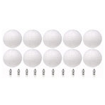Chinese White Paper Lantern Decorative Round Paper Lanterns with 10 LED Lights for Wedding Party Christmas Party Decor