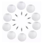Chinese White Paper Lantern Decorative Round Paper Lanterns with 10 LED Lights for Wedding Party Christmas Party Decor