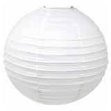 Chinese White Paper Lantern Decorative Round Paper Lanterns with 10 LED Lights for Wedding Party Christmas Party Decor