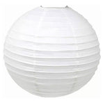 Chinese White Paper Lantern Decorative Round Paper Lanterns with 10 LED Lights for Wedding Party Christmas Party Decor