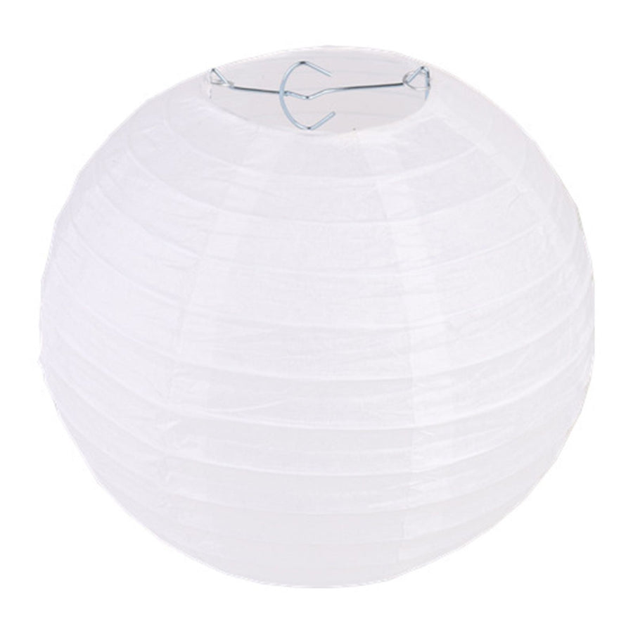 Chinese White Paper Lantern Decorative Round Paper Lanterns with 10 LED Lights for Wedding Party Christmas Party Decor