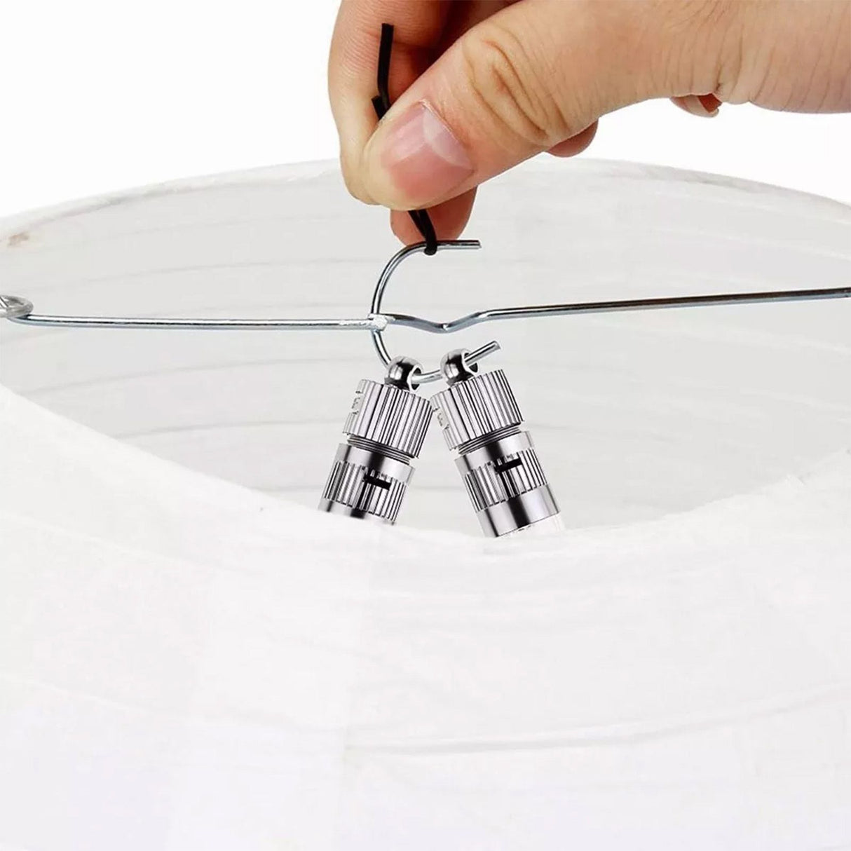 Chinese White Paper Lantern Decorative Round Paper Lanterns with 10 LED Lights for Wedding Party Christmas Party Decor