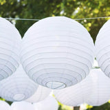 Chinese White Paper Lantern Decorative Round Paper Lanterns with 10 LED Lights for Wedding Party Christmas Party Decor - Extra Image