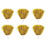 10PCS Cheerleading Pompoms with Straight Handle Reusable Flash Effect Plastic Cheering Poms Ball for Basketball Baseball - Side View