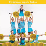 10PCS Cheerleading Pompoms with Straight Handle Reusable Flash Effect Plastic Cheering Poms Ball for Basketball Baseball - Extra Image