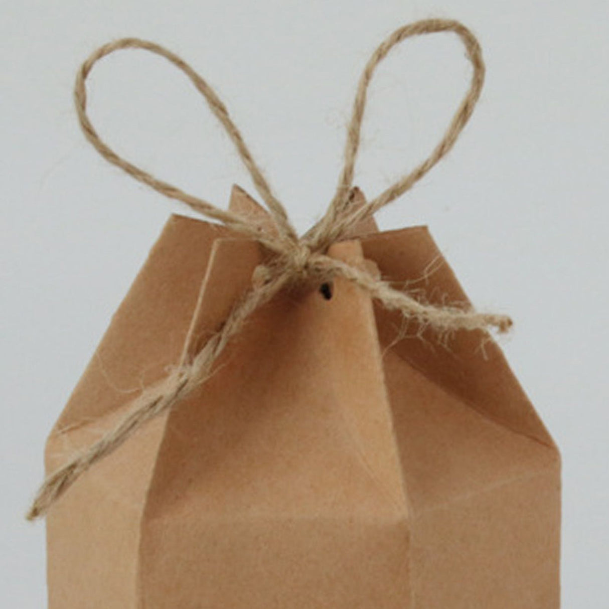 50Pcs Hexagonal Candy Treat Box Exquisite Gift Packaging Box for Wedding Birthday Party Baby Shower Brown Paper
