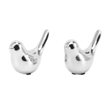 2Pcs Electroplated Ceramic Bird Decoration Nordic Style Modern Abstract Bird Figurine Home Desktop Decoration Gifts Silver Plated Large