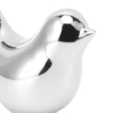 2Pcs Electroplated Ceramic Bird Decoration Nordic Style Modern Abstract Bird Figurine Home Desktop Decoration Gifts Silver Plated Large - Extra Image