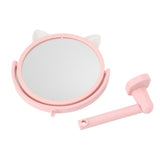 Makeup Mirror 16.5cm Diameter Clear Image Cosmetic Mirror Wall Mirror for Bathroom - Side View
