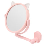 Makeup Mirror 16.5cm Diameter Clear Image Cosmetic Mirror Wall Mirror for Bathroom - Rear View