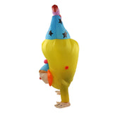 Adult Inflatable Handstand Clown Costume Halloween Upside Down Clown Inflatable Costume - Top-Down View