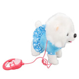 Electronic Plush Dog Interactive Puppy Singing Walking Toy with Remote Control Leash Kids Toddler Birthday Gifts Blue - Front View