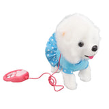Electronic Plush Dog Interactive Puppy Singing Walking Toy with Remote Control Leash Kids Toddler Birthday Gifts Blue - Top-Down View