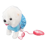 Electronic Plush Dog Interactive Puppy Singing Walking Toy with Remote Control Leash Kids Toddler Birthday Gifts Blue - 45-Degree Angle