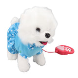 Electronic Plush Dog Interactive Puppy Singing Walking Toy with Remote Control Leash Kids Toddler Birthday Gifts Blue - Rear View