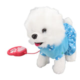 Electronic Plush Dog Interactive Puppy Singing Walking Toy with Remote Control Leash Kids Toddler Birthday Gifts Blue - Close-Up Angle