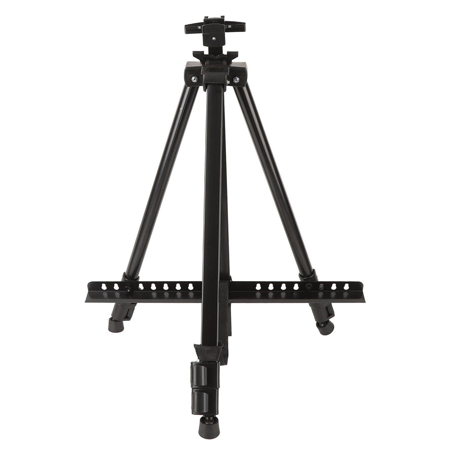 Artist Easel Stand Ferroalloy Adjustable Folding Tripod Display Easel for Drawing Painting Black